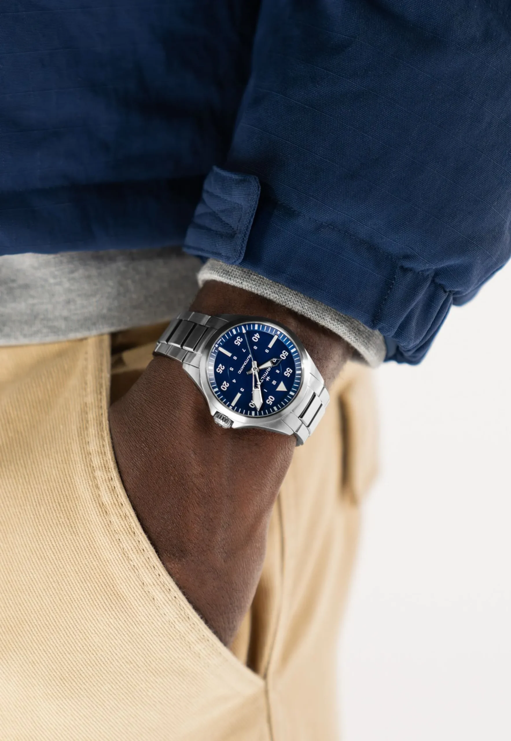 Khaki Aviation Pilot Auto 39mm